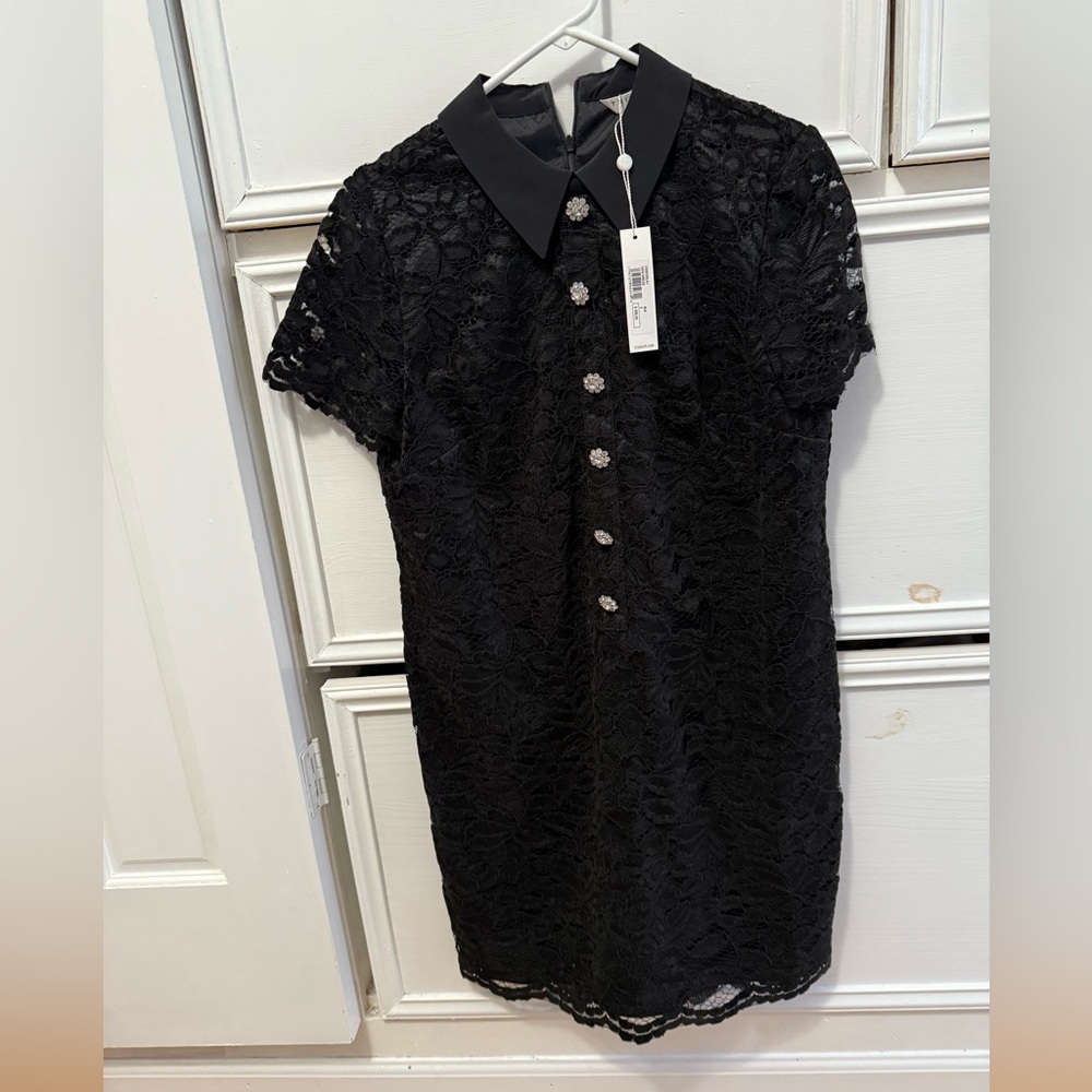 Trina Turk Black Lace Mini Dress